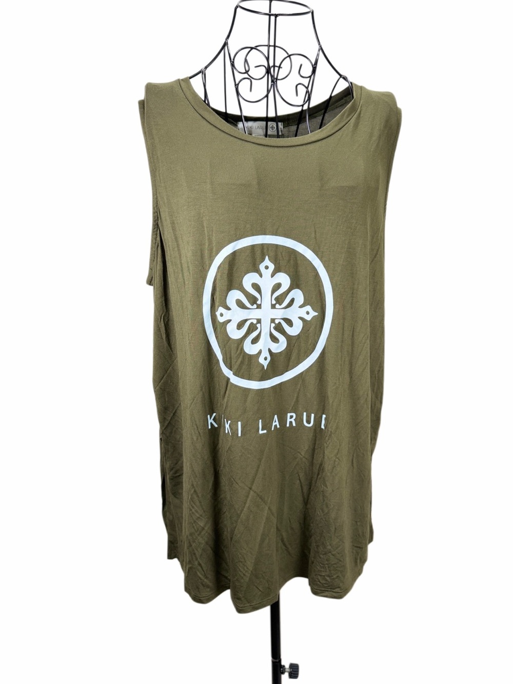 Olive Graphic Sleeveless Tank
